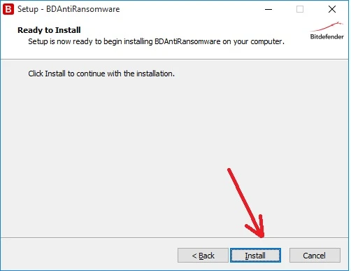 Passo 2: Tela Ready to Install, clique no botão Install